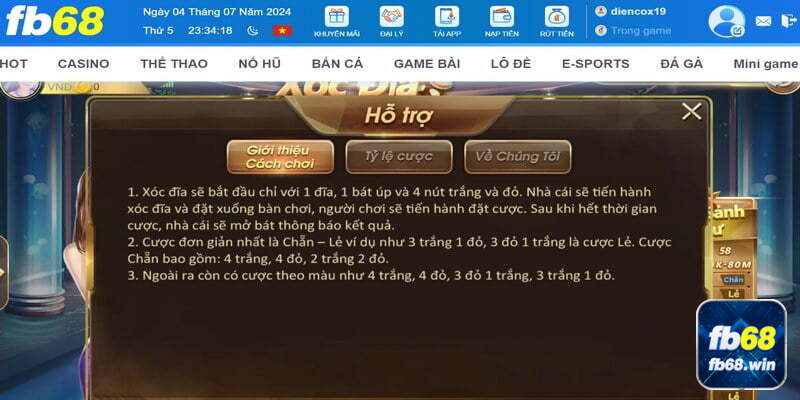 Cách chơi Game xóc đĩa đổi thưởng online