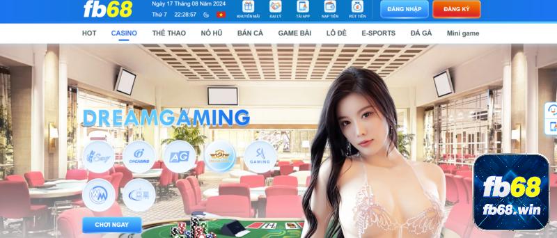 Khái quát đôi nét về sảnh game Casino online Fb68