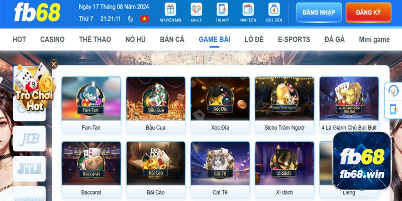 Kho game khủng hấp dẫn được Fb68 tổng hợp